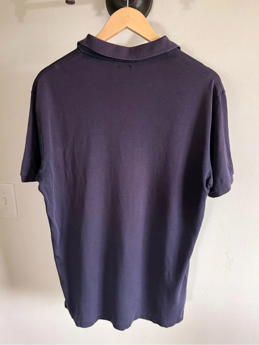 Polo Ralph Lauren Blue Label Men's Purple Polo Shirt Custom Fit Pony Logo Medium